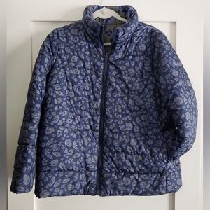 Logo Reversible Puffer Jacket, Size M, never used, Animal Pattern